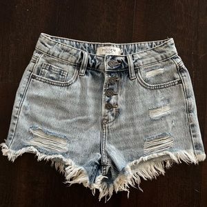 Hidden Los Angeles High Rise Denim Shorts Size XS